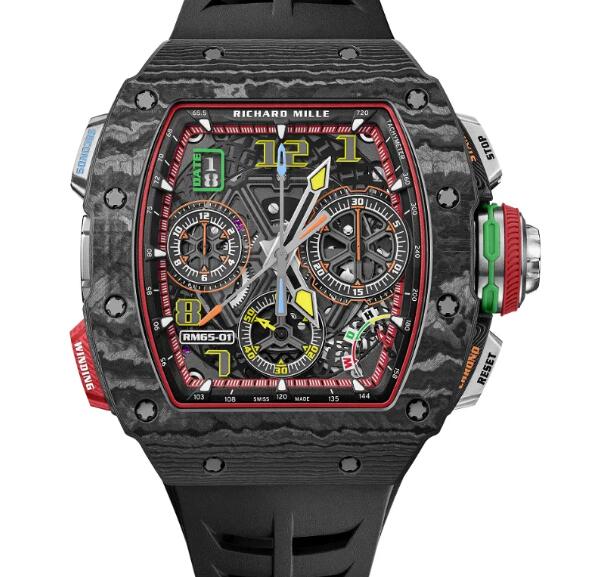 RICHARD MILLE RM 65-01 Automatic Split-Seconds Chronograph Carbon TPT Replica Watch